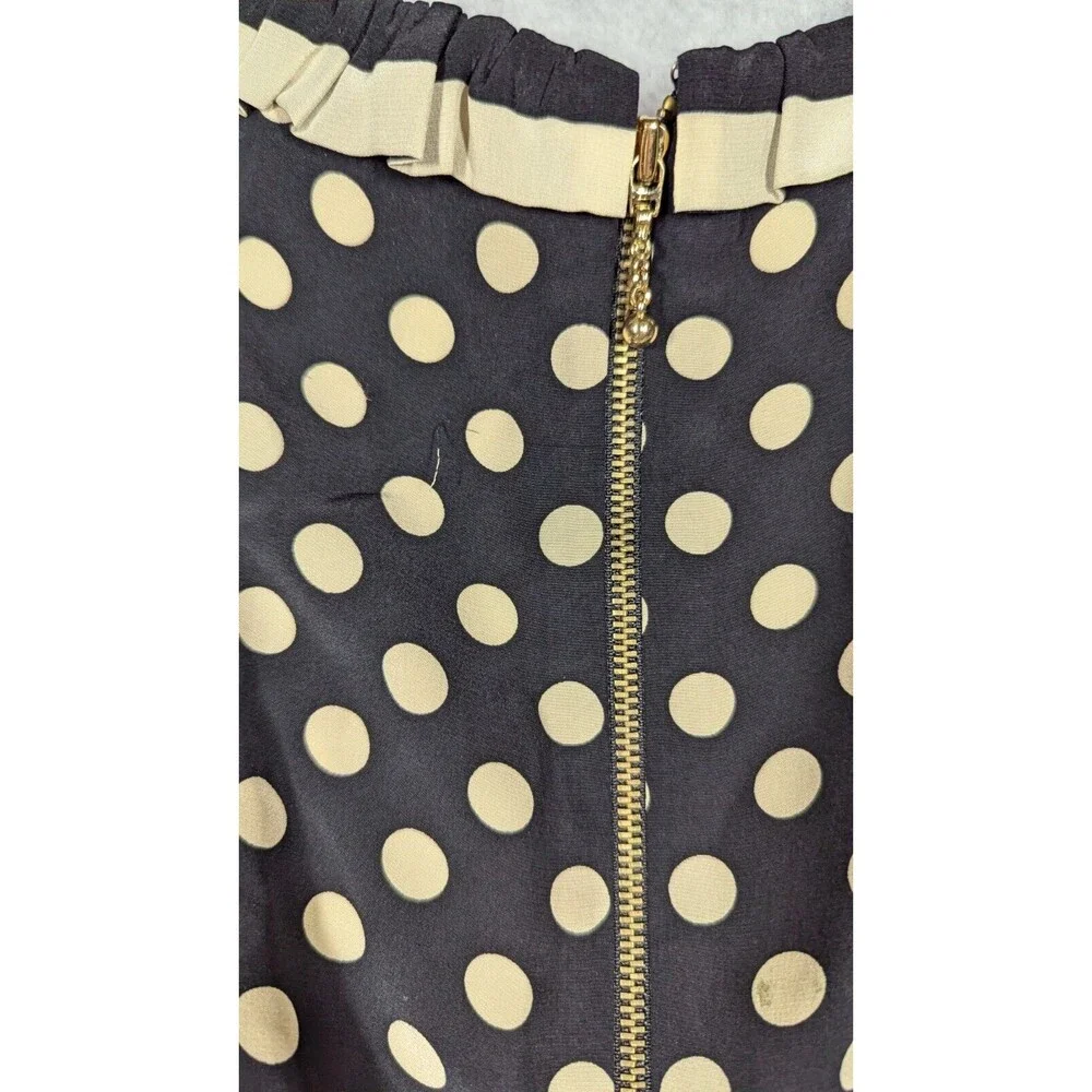 Kate Spade Women Dress Size 00 Hailee Silk Sleeveless Shift Pleated Polka Dot - Picture 7 of 12